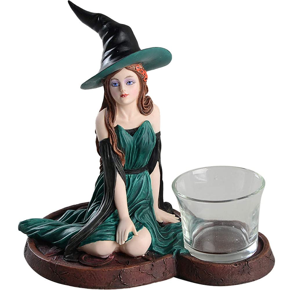 Figurines d'Halloween Sorcière Émeraude Lenox, l'idée cadeau idéale avec sa boîte