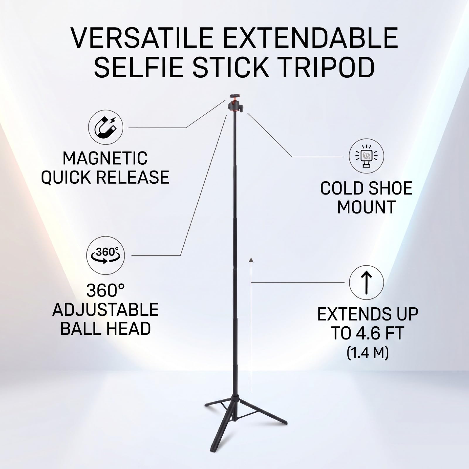 KIMISS Treppiede Magnetico per Selfie Stick con Telecomando
