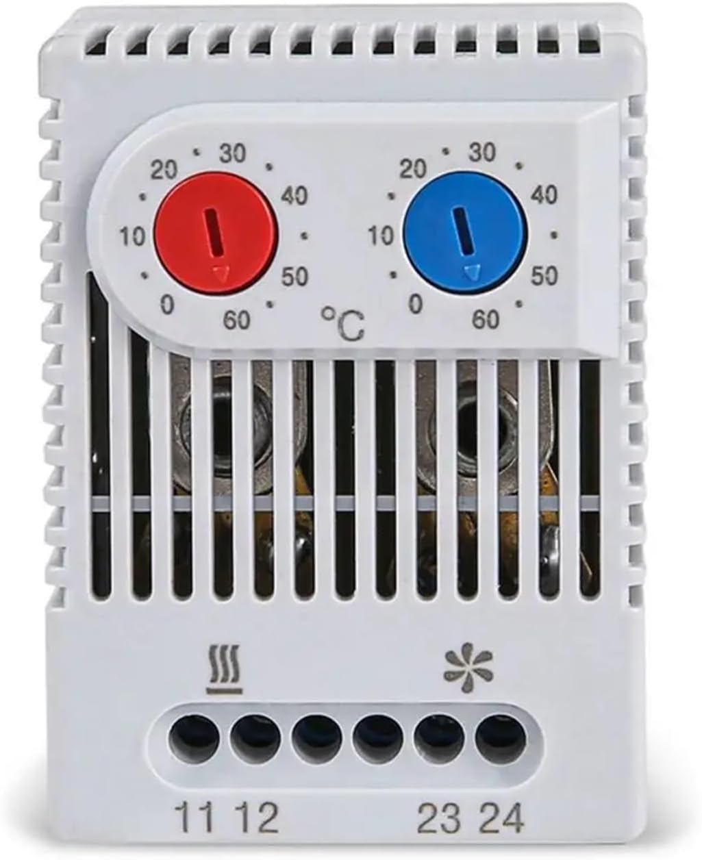 Compact ZR011 DIN Rail Normal Open Close Cabinet Bimetallic Switch Thermoregulator Thermostat Temperature Controller(-KTS011 Cooling)