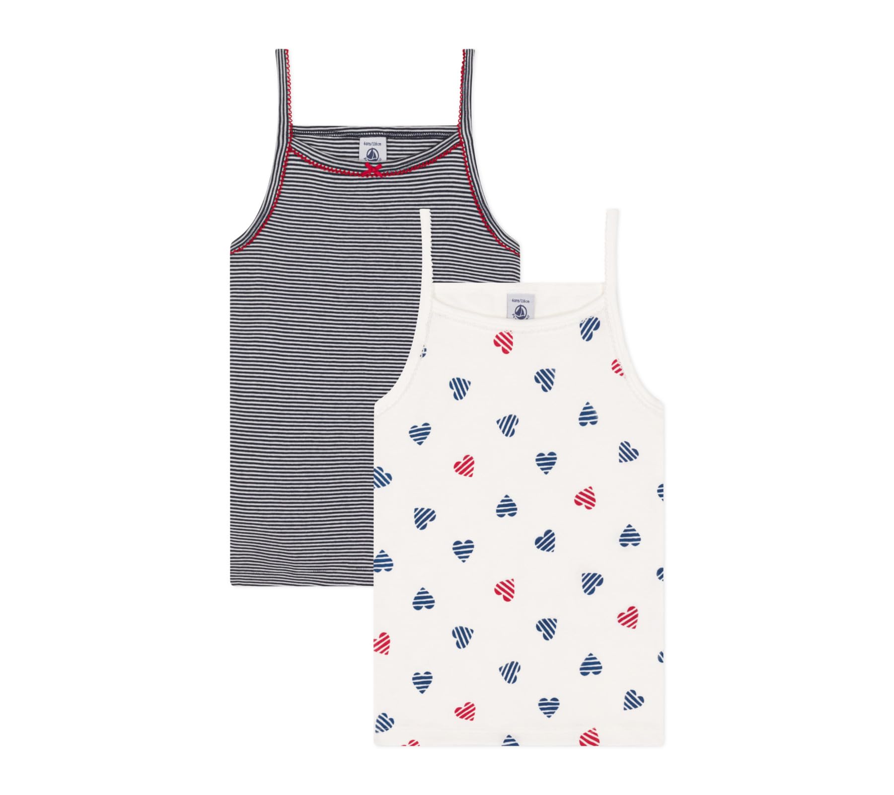 Petit Bateau Mädchen Hosenträgerhemden - 2er Pack Für Sommer