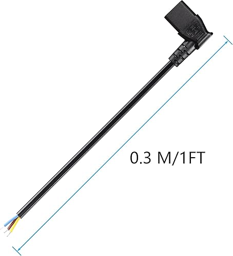Miniatura 6 de CERRXIAN 2 piezas de 1 pie 90 grados derecho IEC 320 C13 hembra 3 pines con cableado abierto pelado, repuesto resistente C13 a cable desnudo, cable