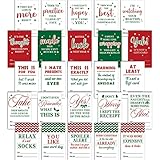 100 Funny Christmas Gift Labels, Self Adhesive Holiday Gift Tags, Hilarious Xmas Gift Name Labels, to from Printed Gift Labels for Christmas