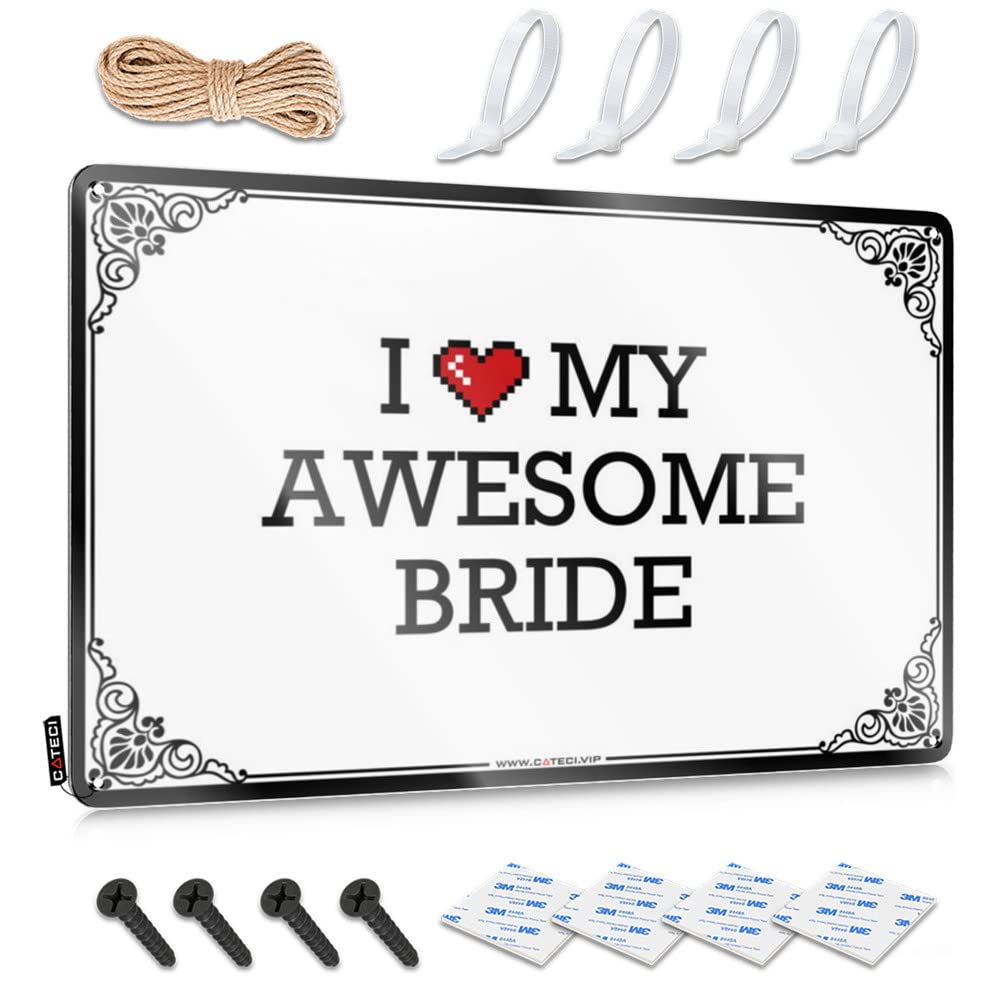 Stunning Wall Signs, Basement Decor Nice I Love My Awesome Bride | Farmhouse Tiki Bar Decor(30X40CM)