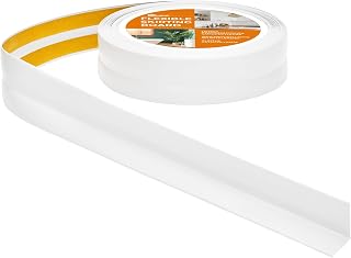 Quest Weichsockelleiste PVC 40x40 mm selbstklebend - Weiß, 15 m | Flexible Knickleiste & Dichtungsband für Wand-Boden-Fugen, ohne Bohren, wasserabweisend, für Bad, Küche & Wohnraum