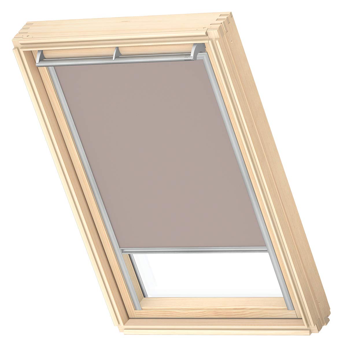 VELUX Original Roof Window Blackout Blind for M08 / M38, Light Taupe, with Grey Guide Rail