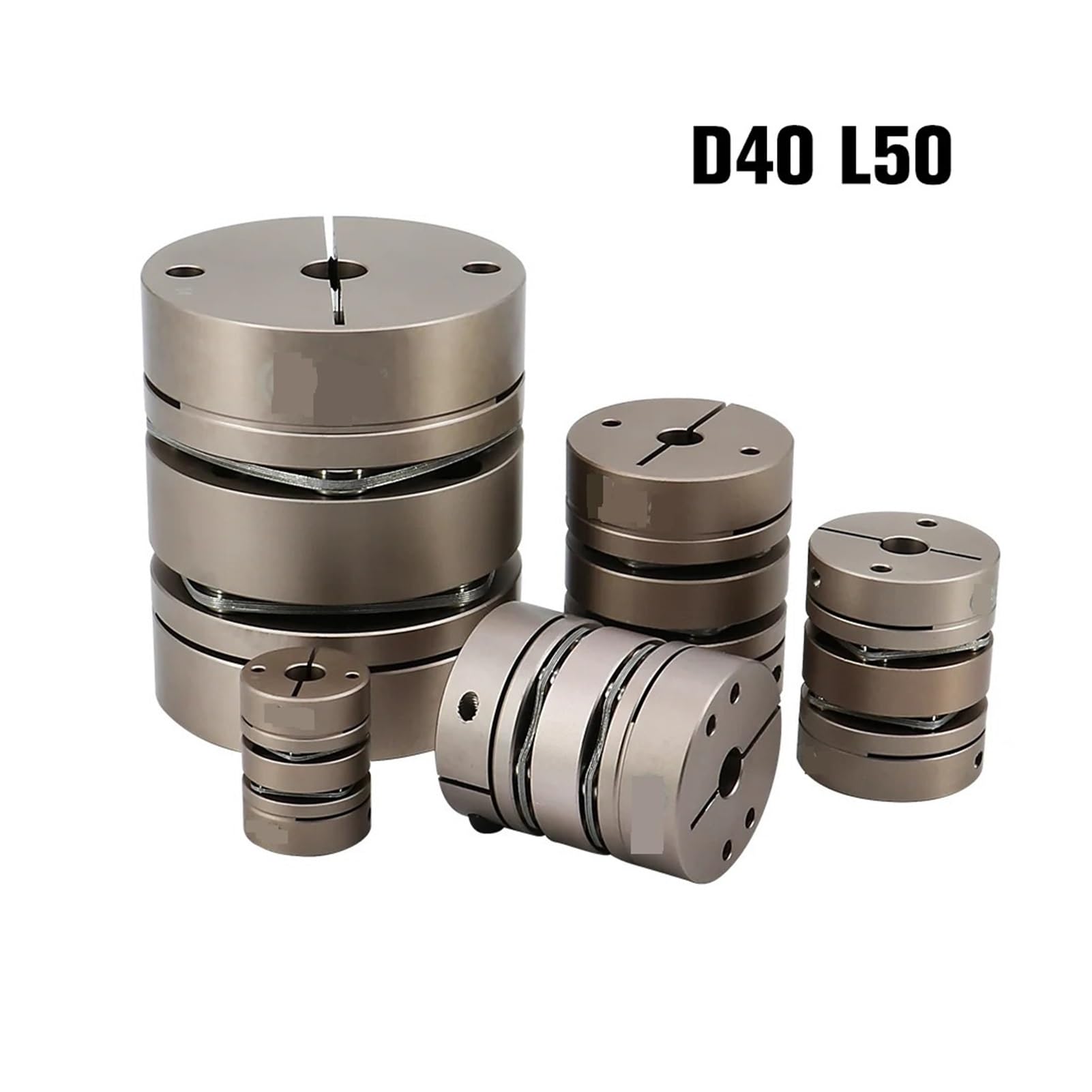D40L50 Aluminiowe elastyczne sprzęgło membranowe — podwójny łącznik membranowy o wysokim momencie obrotowym i elastycznym złączem(6mm-19mm)