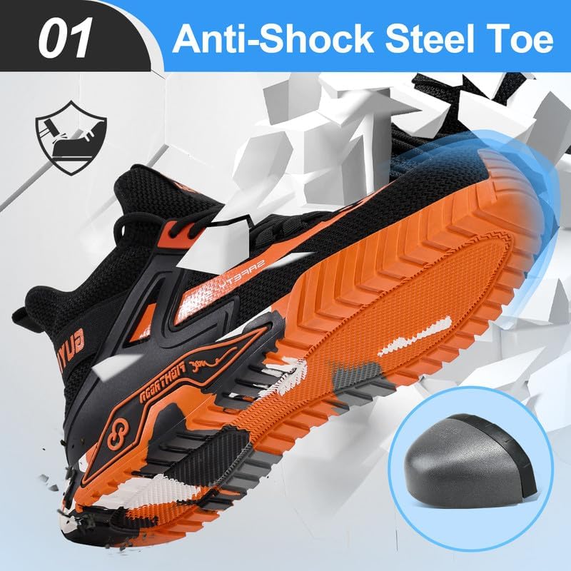 Steel Toe Shoes for Men Work Safety Industrial Protective Men’s Work Shoes for Construction Comfortable Lightweight Warehouse Factory - Image 3