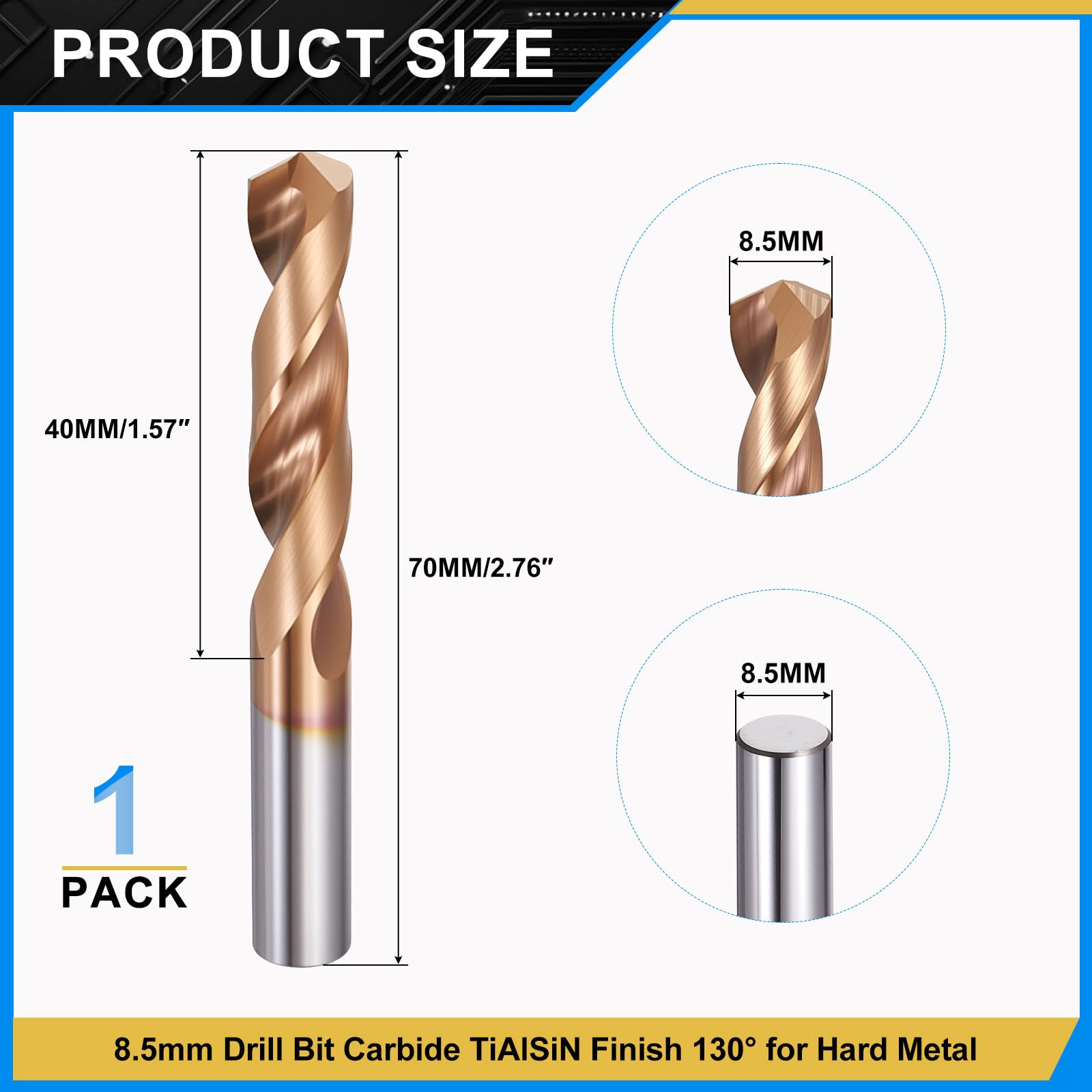PATIKIL 8.5mm Drill Bit - Image 2