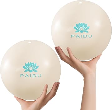 PAIDU Pilates Ball 10-inch Core, Anti-Explosion and Anti-Slip Mini Yoga Balls, Suitable for Pilates, Yoga, Core Training, Physical Therapy, Balance, Stability, Stretching Exercises