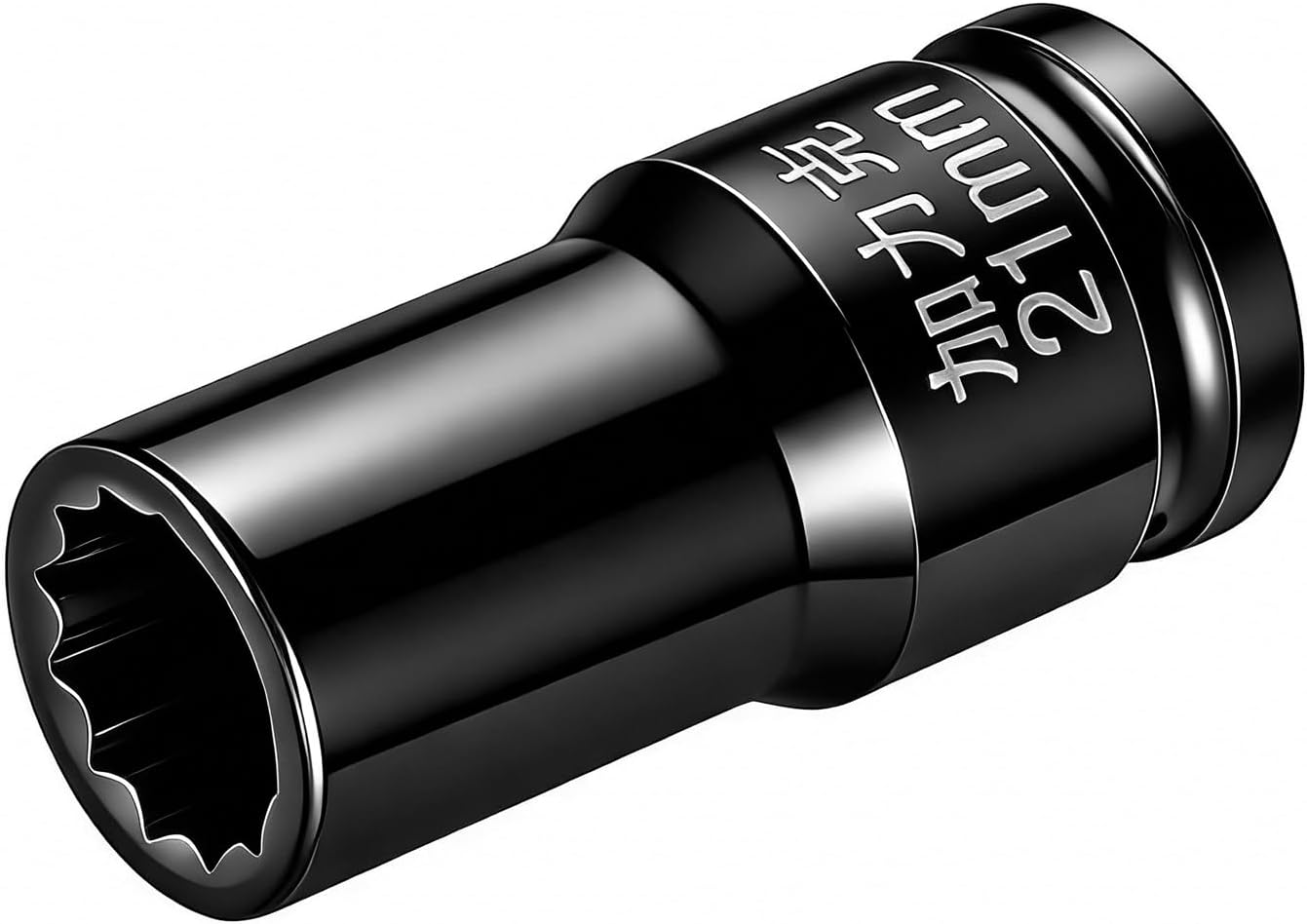 PENCK 27mm Socket, 3/4-Inch Drive 12-Point Deep Impact Socket, CR-MO Steel, 78mm Length, Metric Sizes
