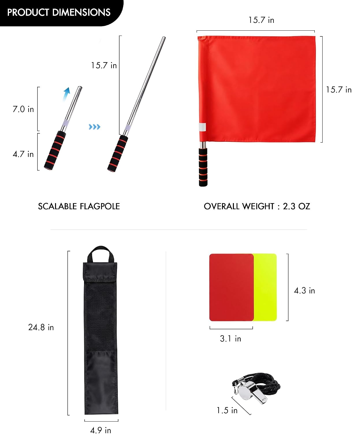 VKT Volleyball Line Judge Flags Volleyball Referee kit Equipment