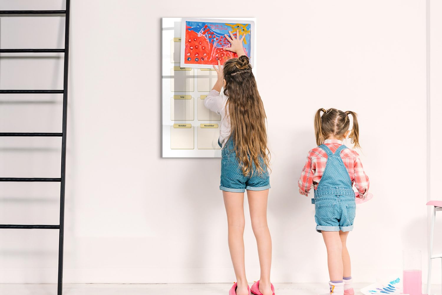 Glas-Magnettafel Für Das Home-Office 60x90 cm Jahresplaner Schwarzer Stift