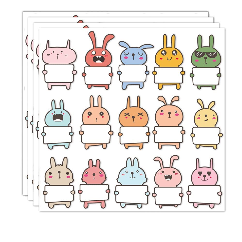 Buy Name Tags Stickers for Kids, 30 Pcs Cute Bunny Shape Name Tags