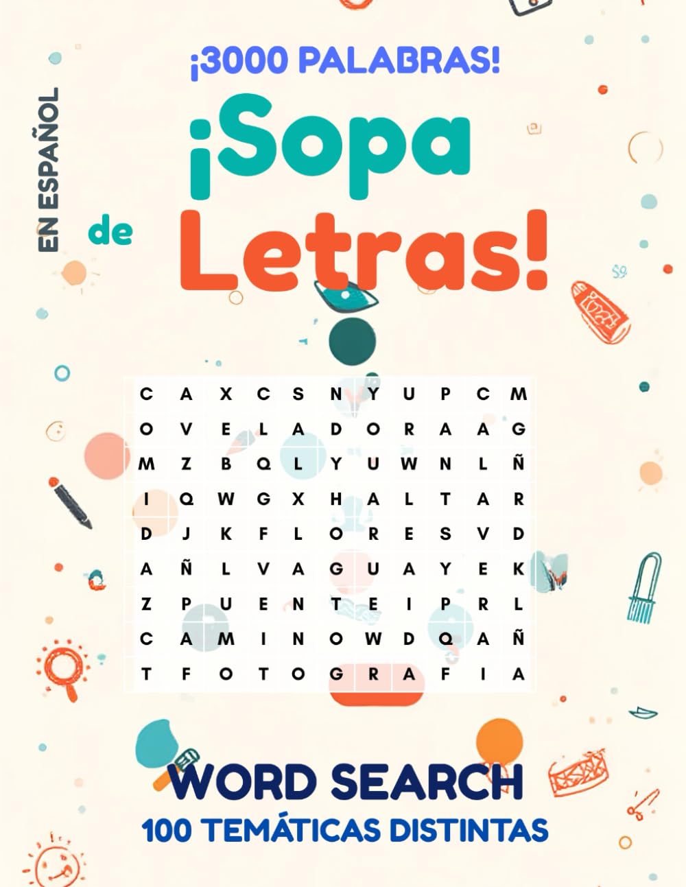 Sopa de letras (Word search): Sopa de letras (word search puzzle) para adultos y adultos mayores letra grande (large print)