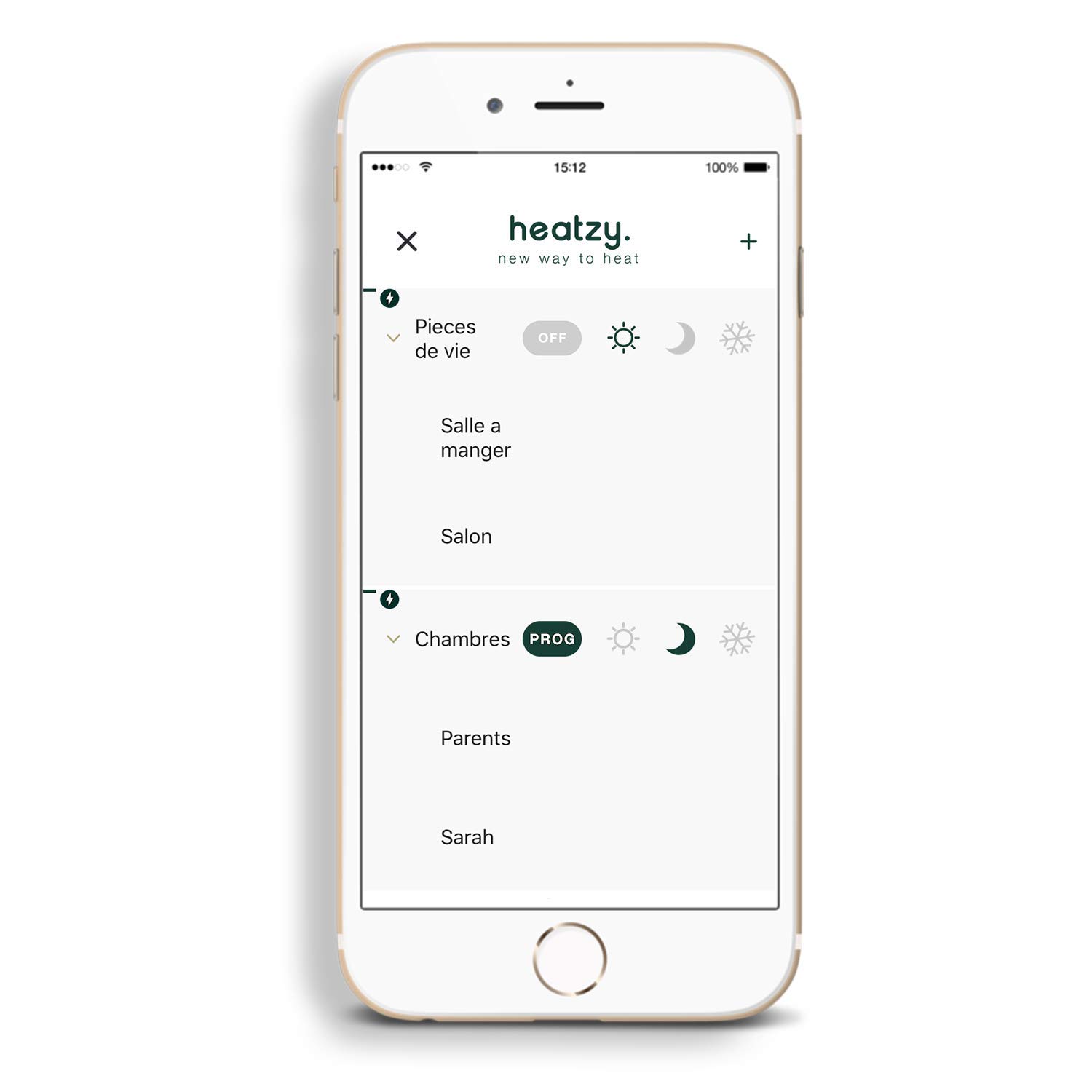 HEATZY - Objet Connecté - Programmateur/Thermostat Connecté et Intelligent Filaire - Pour choisir à distance le mode de chauffe de vos radiateurs