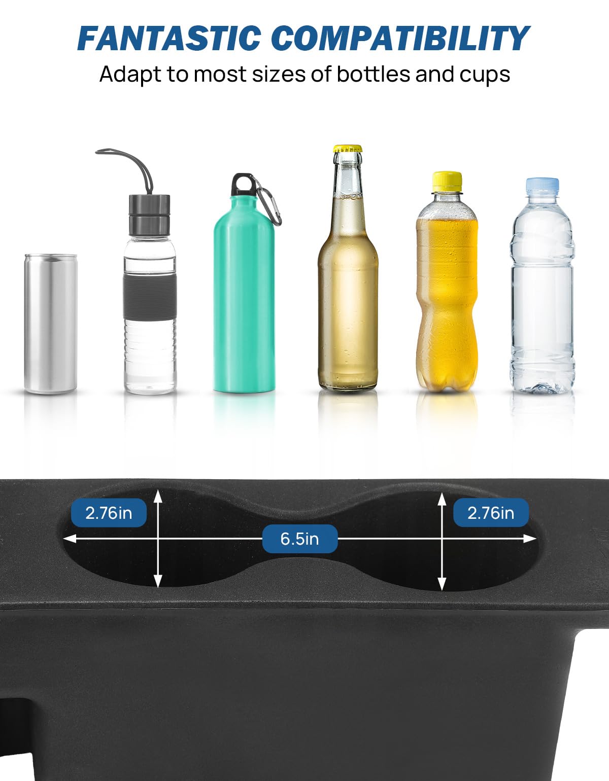 JOYTUTUS Door Cup Holder Insert Compatible with F150 2021-2025 Cup Holder Insert Accessories, Foam Water Cup Holder Door Panel Left & Right