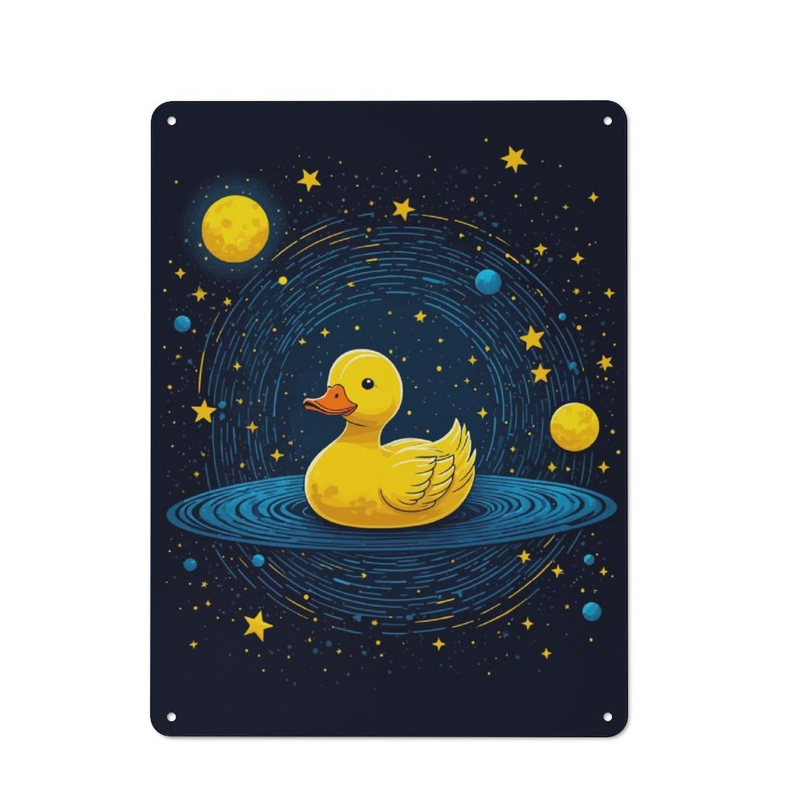 Junmoney Space Duck Goose Bistro Style Bistro Metal Sign 40X30cm Featuring Shop Wall Decor For Takeaway, Bar, Kitchen Or Counter Area