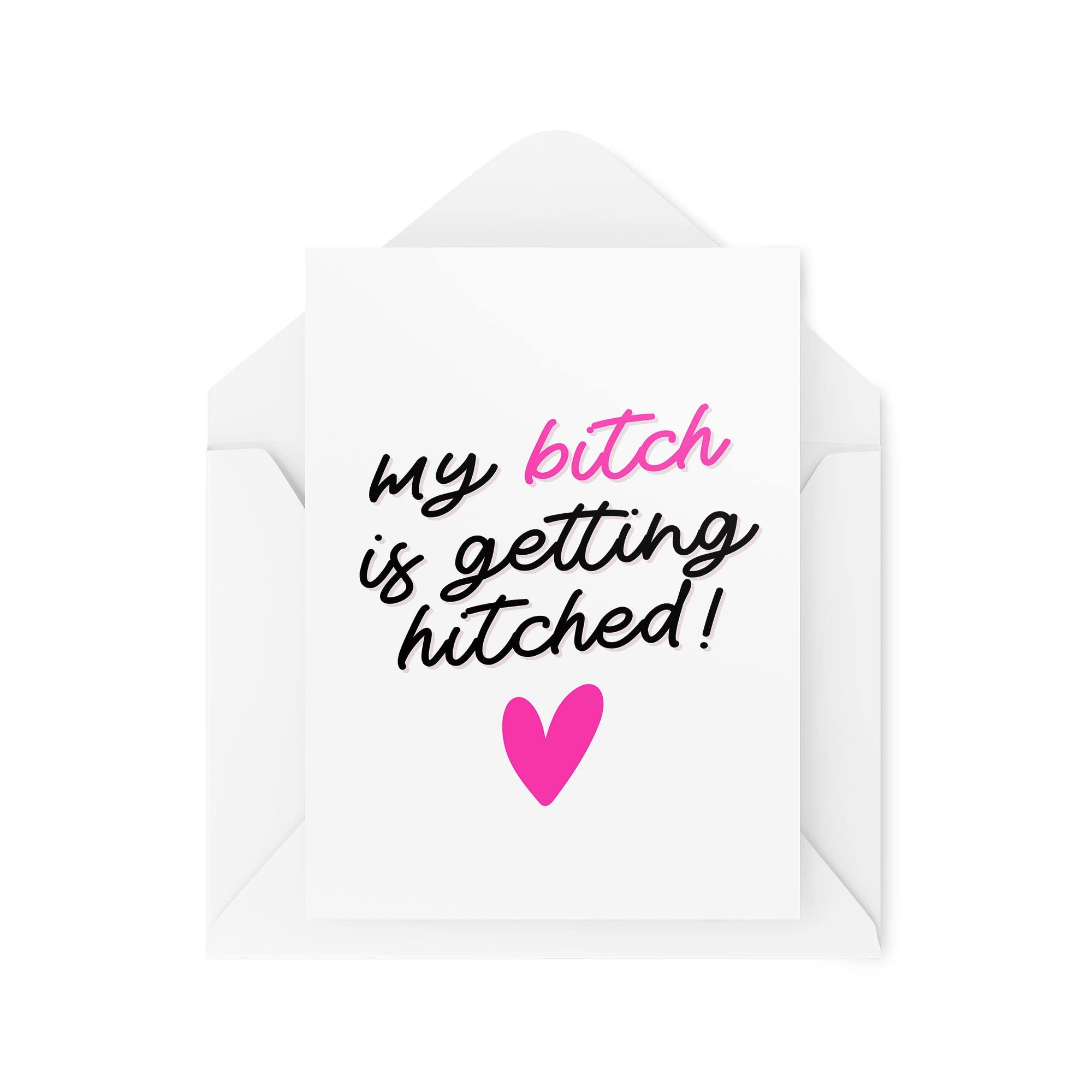 Funny Engagement Cards | Engaged Banter Proposal Friends Joke | My Bestie Is Getting Hitched | Congratulations Wedding Day Love | CBH876