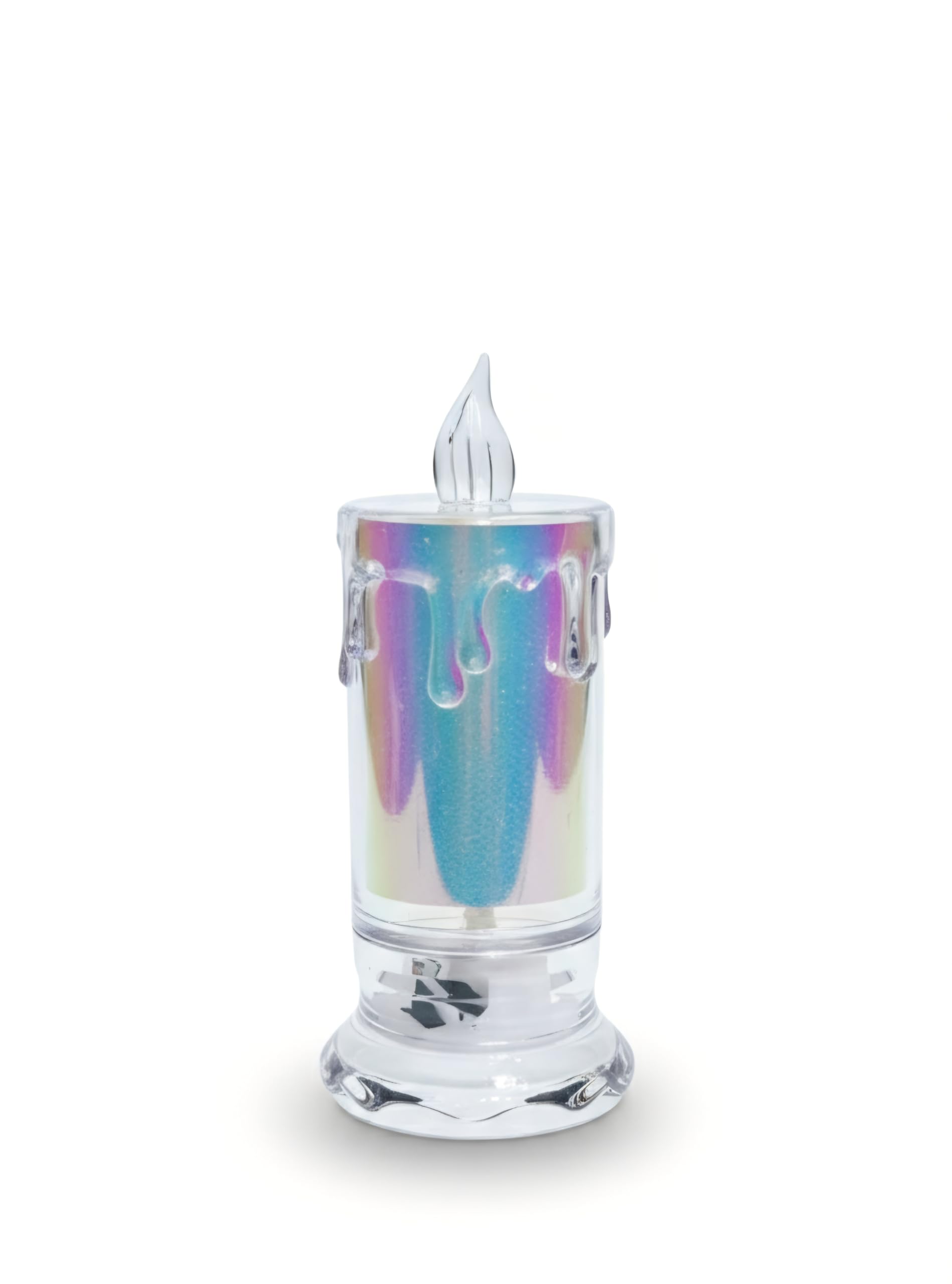 LED Flameless Candle Light with Color Changing Glitter (Pack of 2) | Battery Operated Portable Lamp for Home Decor, Festive & Christmas Decoration, Diwali, Parties