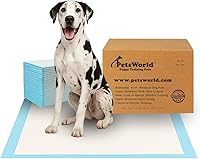 PETSWORLD Giant 36x36 Dog Pee Pads, 150ct Ultra Absorbent 5-Layer Leak-Proof Odor Eliminating Puppy Training Pads for Dogs & Cats