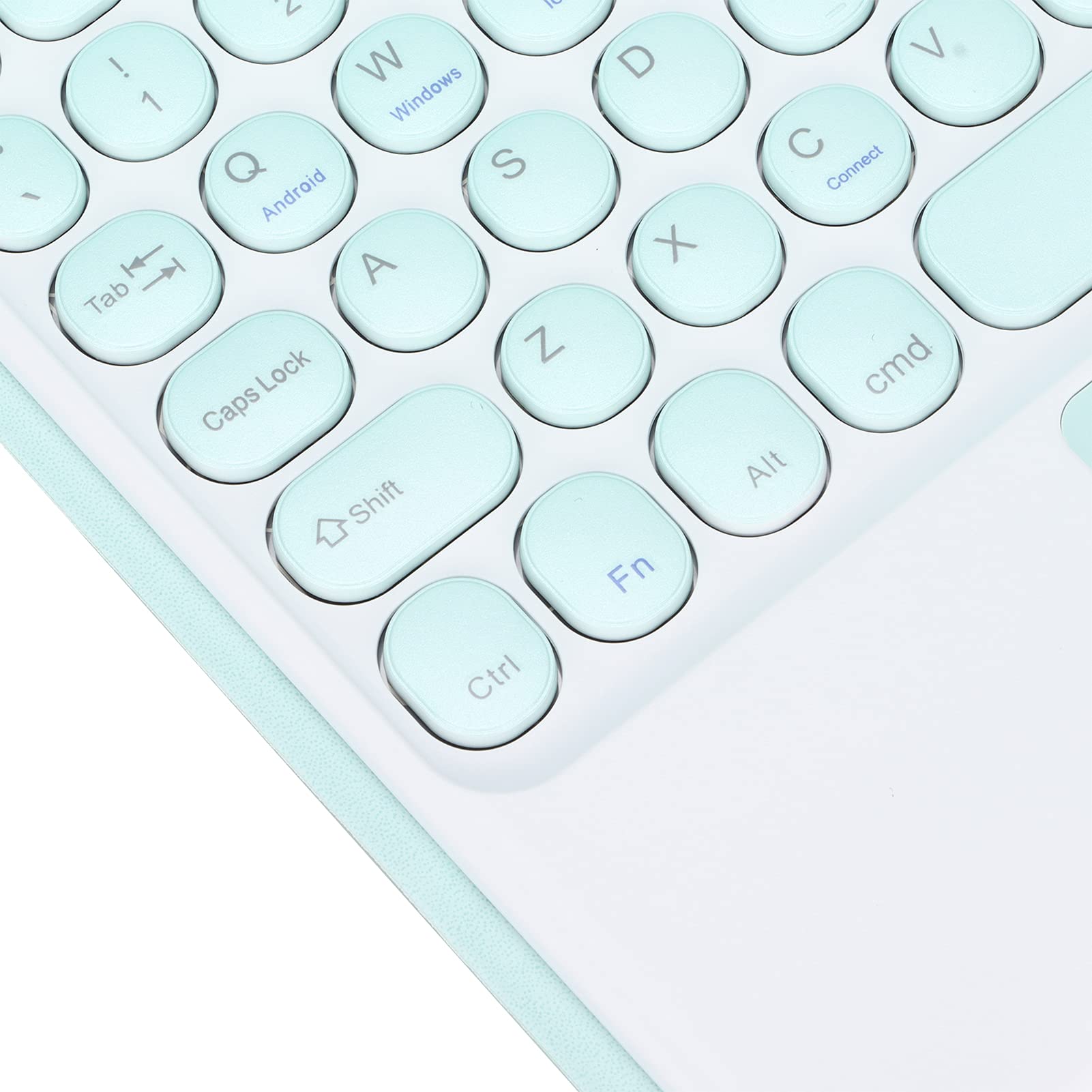 Acouto Etui na klawiaturę Okrągłe Klawiatury Dotykowe o średnicy 10 Cali z Silikonowym Etui na Tablet/Air10 5/Pro10 5Czarne i Szersze, Zwykłe na klawiaturę CDo Tabletu na do Tabletu (Zielona okrągła