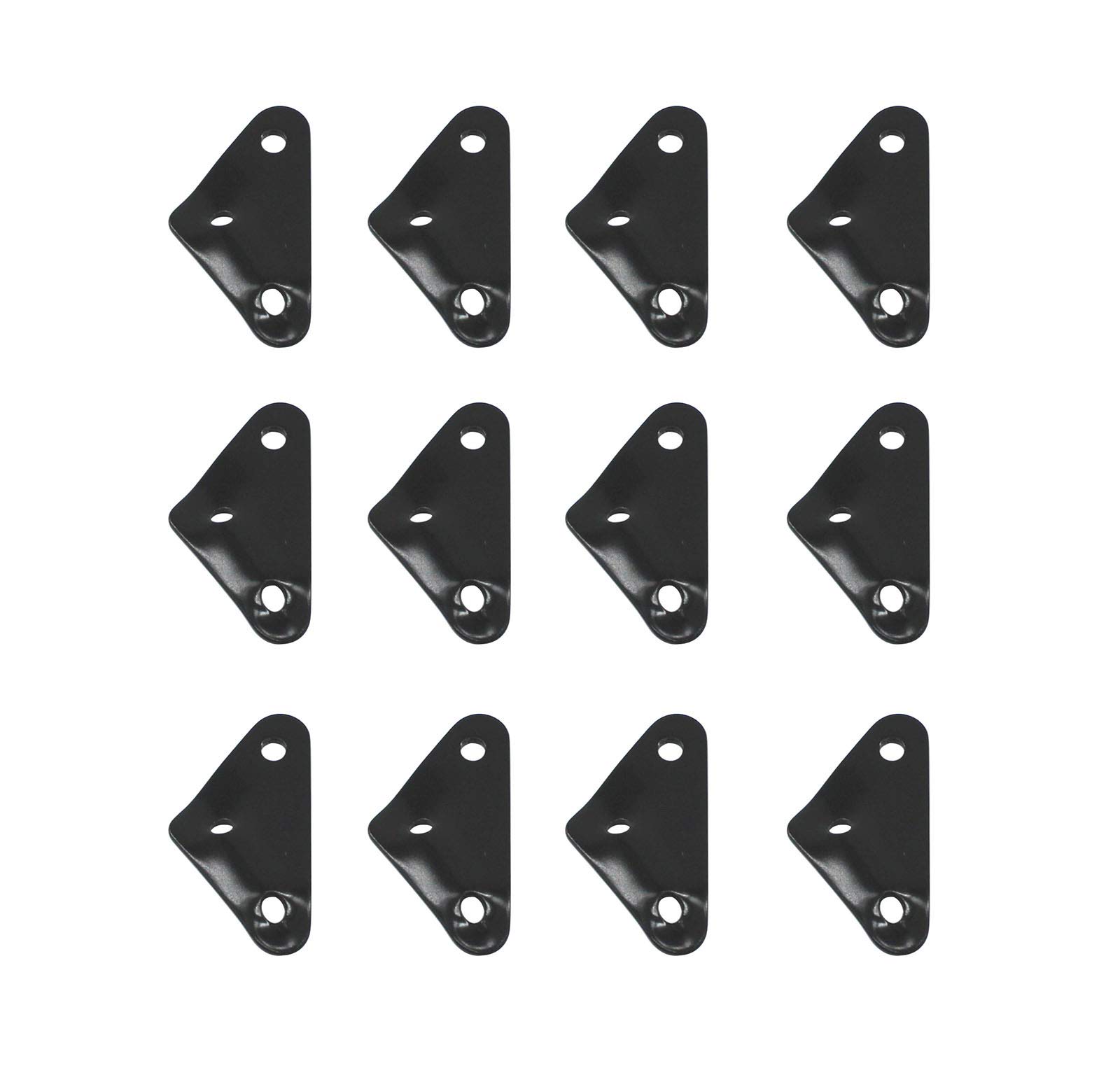 Tendeurs de tente en alliage d'aluminium rigide lot de 12 noir mat