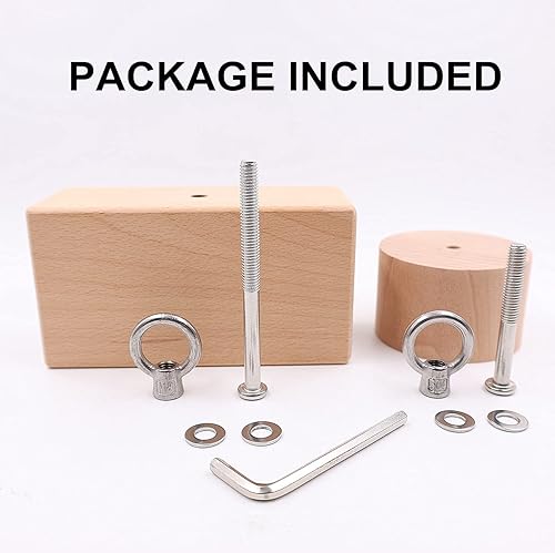 Miniatura 9 de Lights Mountain Empuñadura de madera de bloque de agarre de mano para entrenamiento, escalar, agarre de potencia para antebrazo, dedo, ejercitador