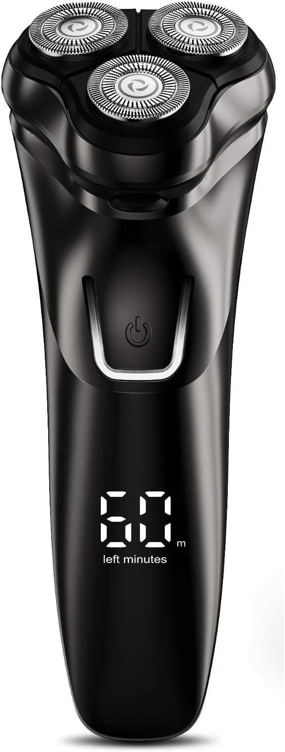 Amazon.com: Electric Razor for Men Waterproof: Cordless Wet/Dry Rotary ...