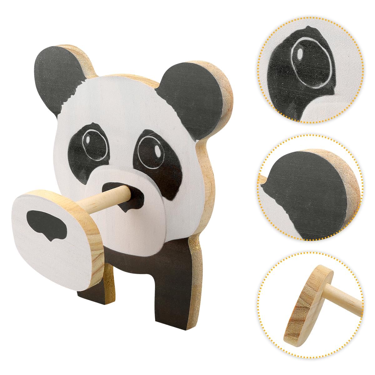 GLADFRESIT Wood Glasses Holder Wooden Panda Spectacle Frames Eyeglass Holder Display Stand Glasses Stand Storage Accessories Suitable for Bedroom Living Room Office Desk Decoration - Image 3