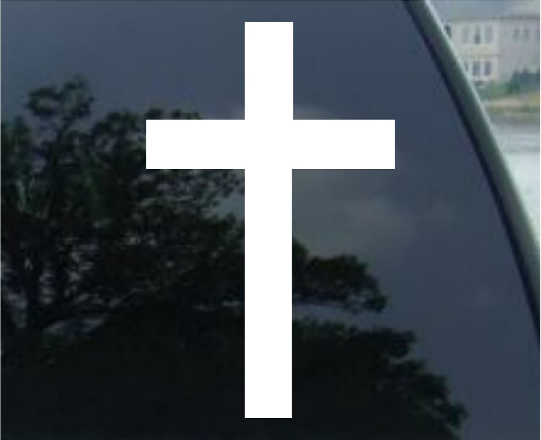 Christian Cross Jesus Vinyl Decal Sticker- Die Cut Decal Bumper Sticker for Windows, Cars, Trucks, Laptops, Etc. (6