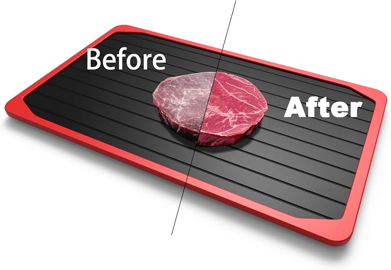 ROYOR Defrosting Tray for Frozen Meat, Thawing Tray for Frozen Meat Large | Rapid meat defrosting tray, Defrosting plate, Meat thawing tray, Meat defroster, Thawing plate defrost tray miracle thaw