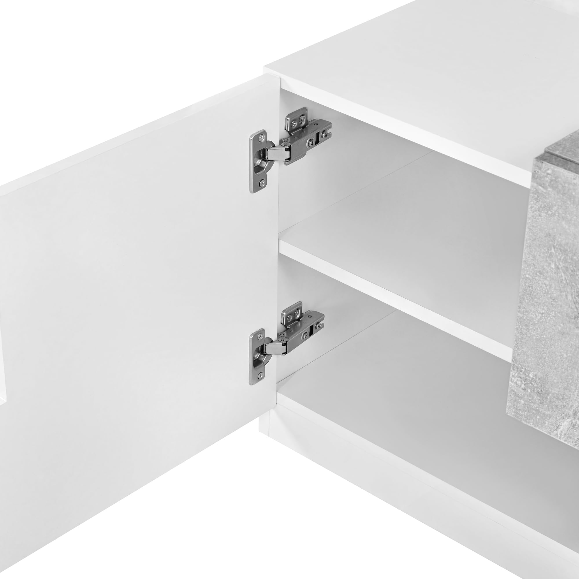 HAINEW Mobile TV basso con 5 ante, bianco, 200 x 33 x 48,5 cm, D26082706