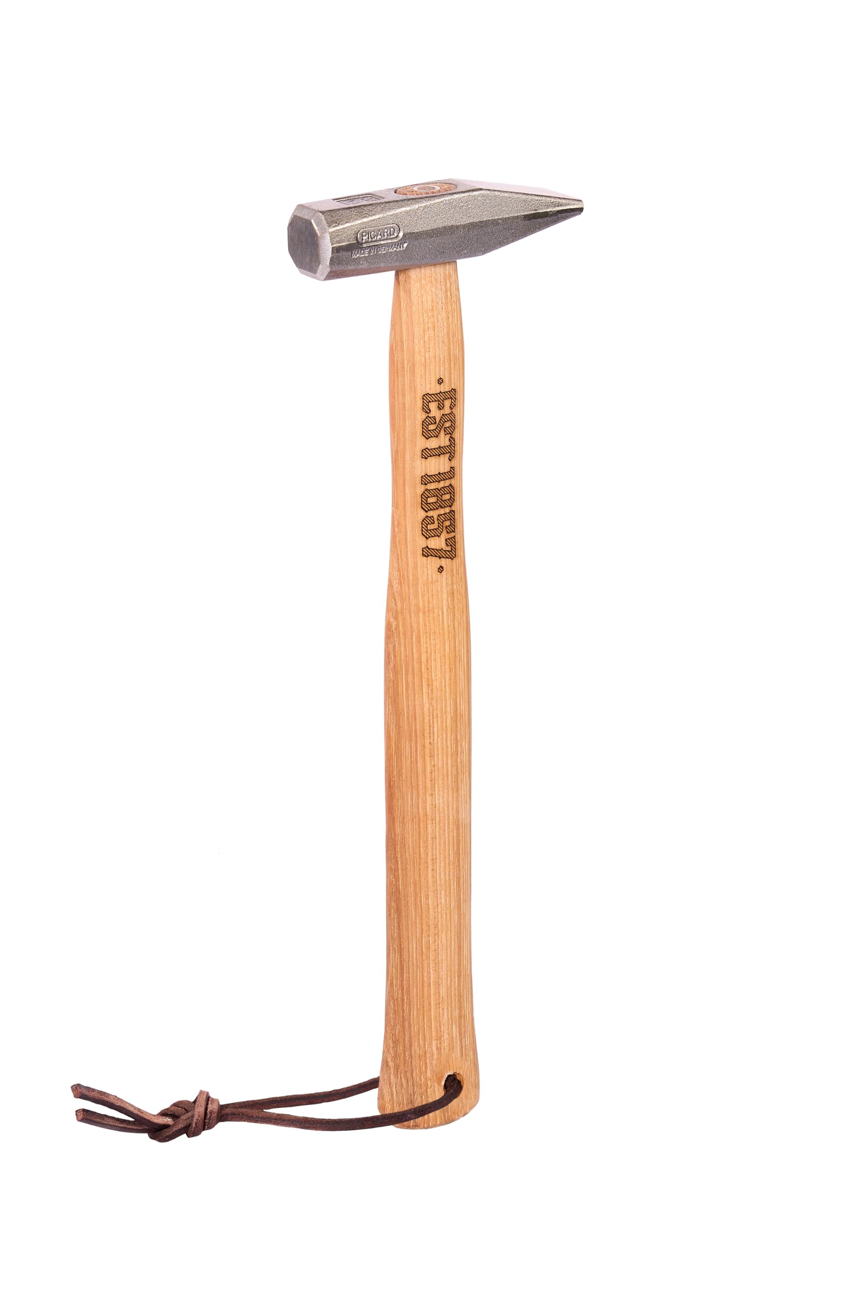 PICARD Schlosserhammer EST.1857 300 g | Der Hammer für dich | Geschmiedeter Hammer mit gewachstem Hickorystiel | Präzise Bahn & Finne | Handwerklicher | Schlosserhammer 300g