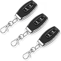 Vista 5 de DieseRC Llavero transmisor de control remoto inalámbrico de 433 Mhz, código de aprendizaje 1527, 2 botones de encendido apagado, para uso