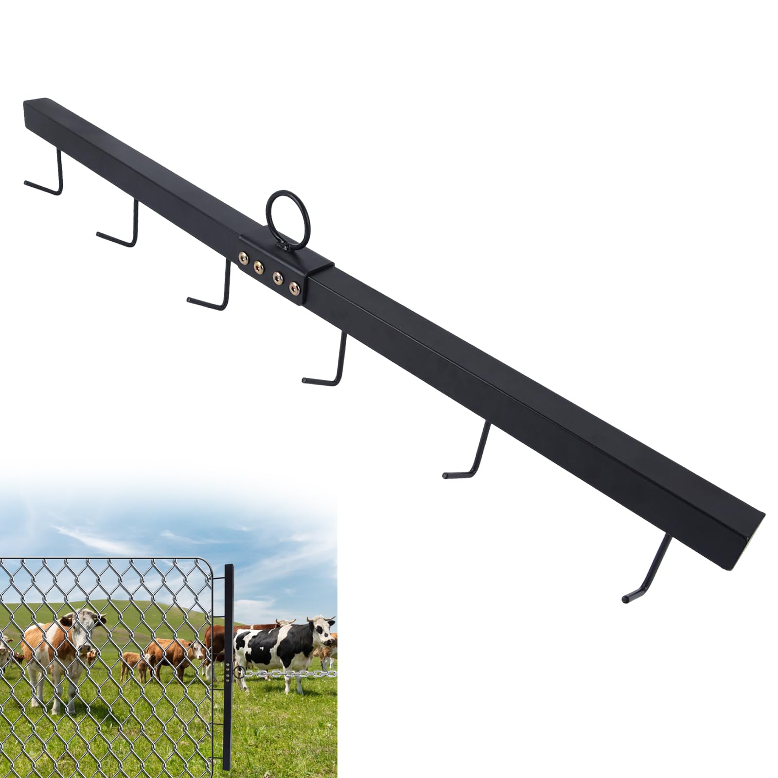 Chain Strainer VOHYOV Chain Link Fabric Fence Stretcher, 6-Hook Bar, 31.5  Come Along