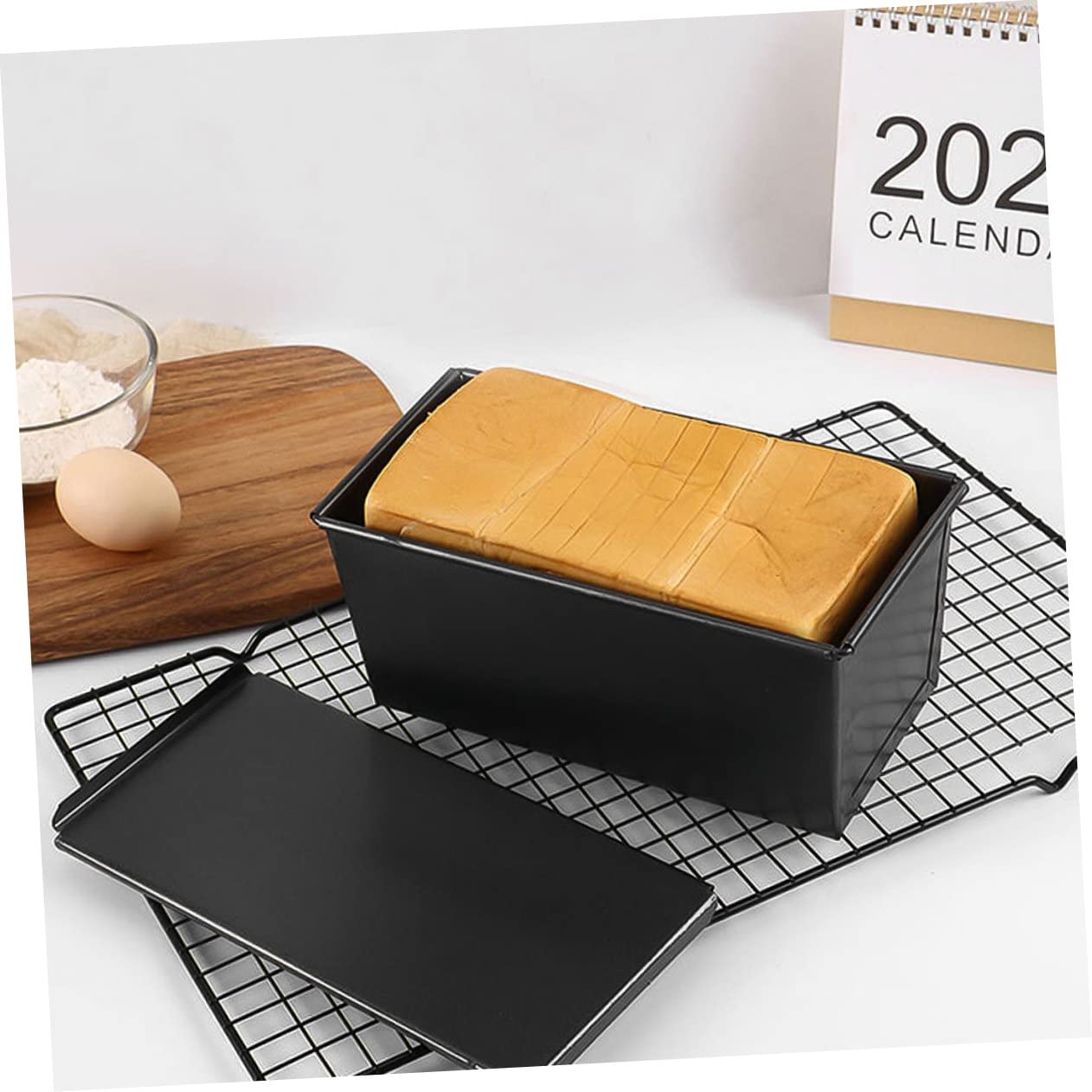 Molde para Tostadas de Tapa Molde Antiadherente para Pan para Hornear Pan para Cocina y Tostadas Caseras