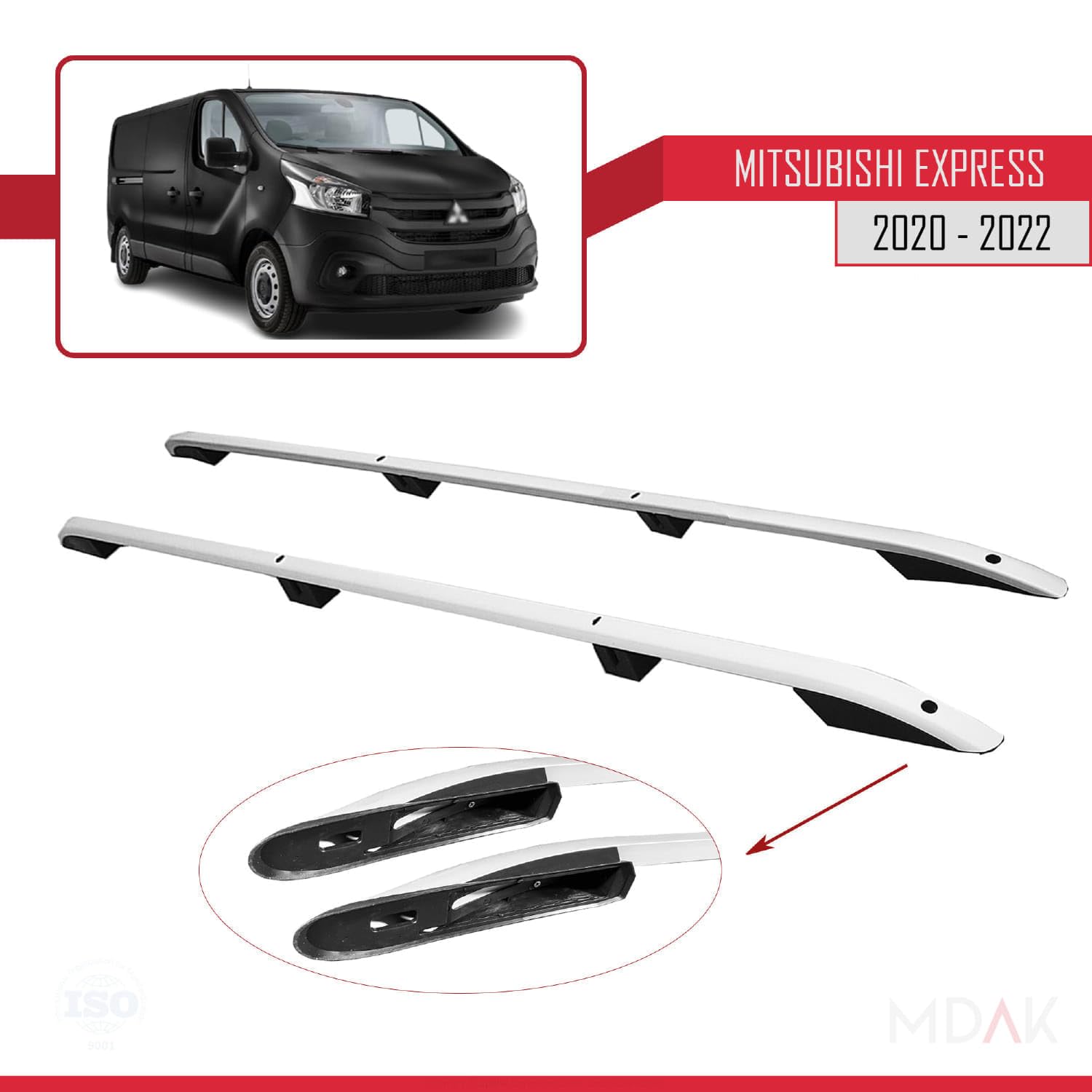 MDAK Kompatibel mit Mitsubishi Outlander Sport (GA) 2010-2022 (Kurzer Radstand L1/H1) Dachreling Dachträger Gepäckträger Schwarz