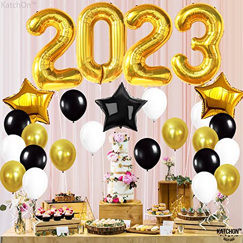 Big 40 Inch Black And Gold 2023 Balloons Set - 2023 Graduation Decorations | Graduation Party Supplies | Gold 2023 Balloons Numbers With Star Balloons For Class Of 2023 Decorations, Prom Decorations #TOP6