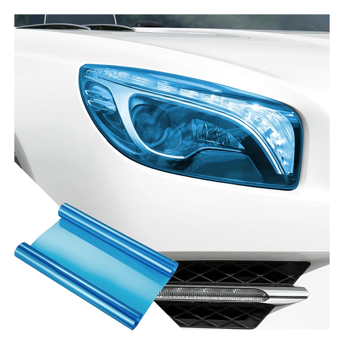 Film Iridescent Couleur Changeante Pour Phares – PVC, 200 X 30 Cm, Protection UV, Facile à Poser