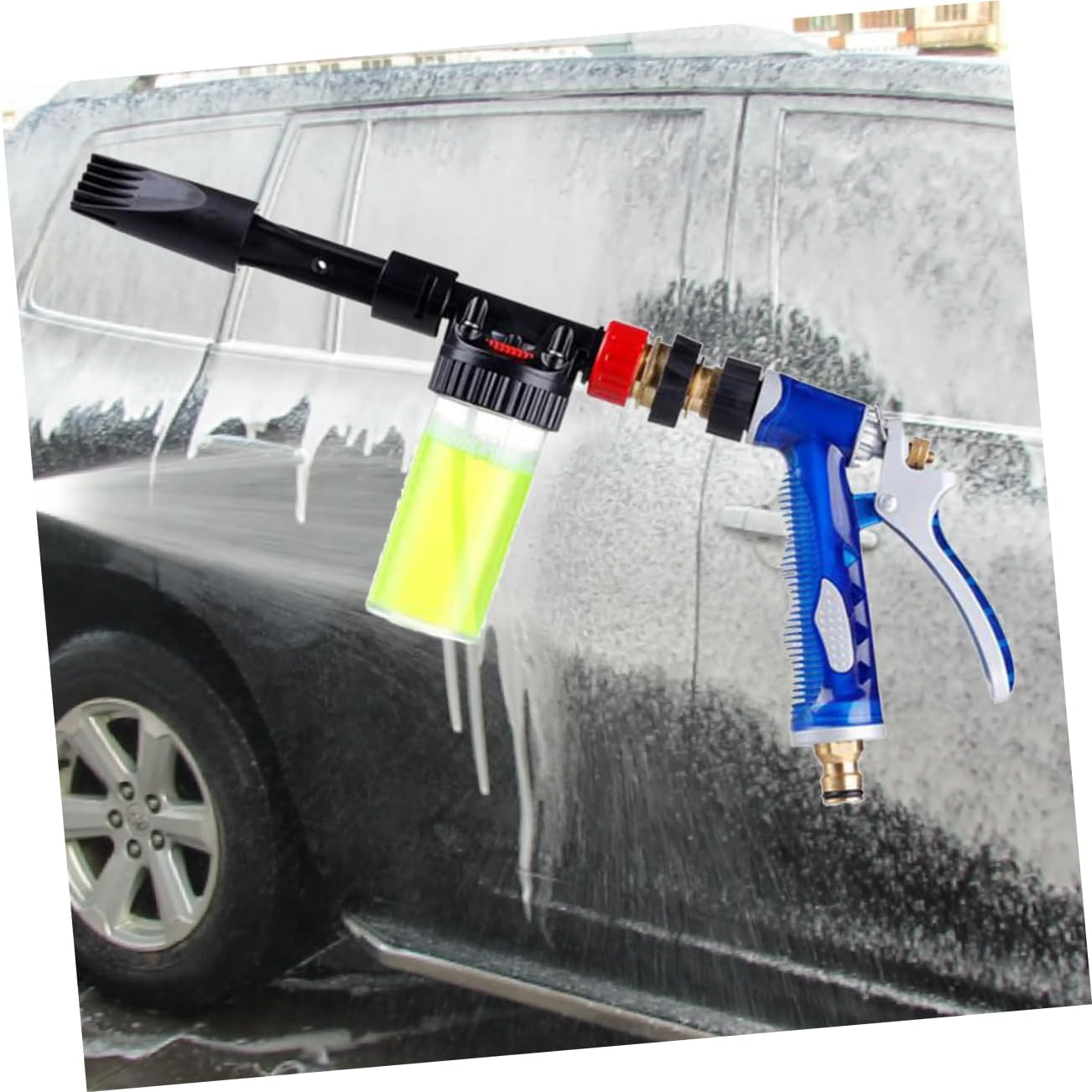 Car Cleaning Sprayer Ratio Dial Portable Design for Vehicle Washing Motorcycle Cleaning Window Washing Self-Priming Dispenser for Easy Use