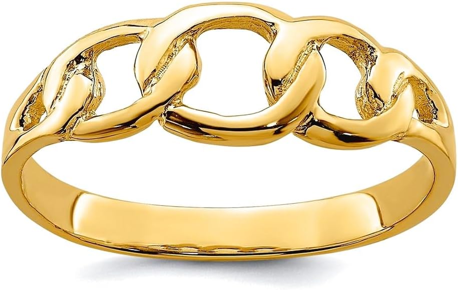 JewelryWeb 14k Gold Freeform Knot Ring High Polish Size 7 Ring for Women