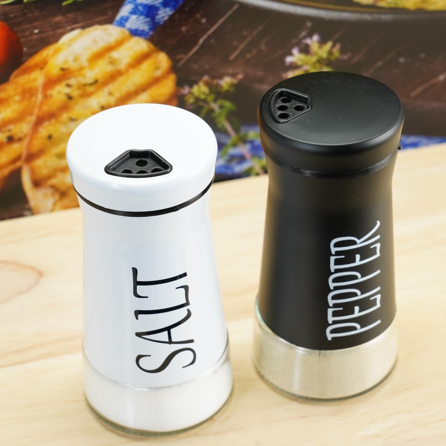 Set De 2 Salières Et Poivrières En Verre Et Acier Inox - Design Élégant Salt & Pepper