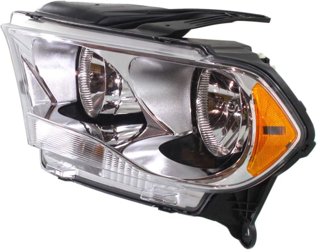 CarLights360: For 2011 2012 2013 Dodge Durango Headlight Assembly Driver Side Chrome w/Bulbs CAPA Certified For CH2502228 | 55079367AC, 55079367AB, 55079367