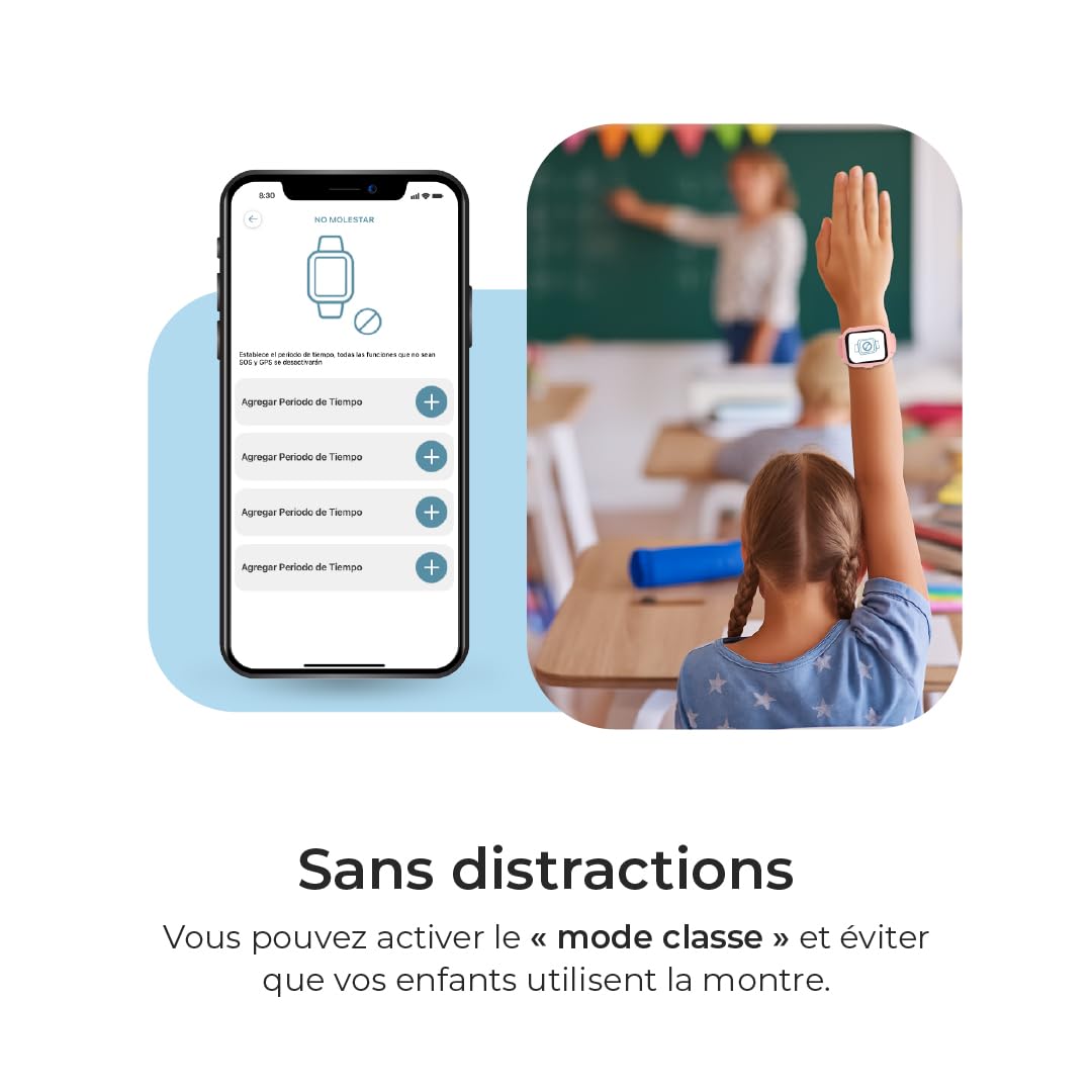 SaveFamily Iconic Plus 2 | Montre Connectée pour Enfant - Localisateur GPS | Appels, Vidéo, IA, Bouton SOS, WhatsApp, Spotify, Thermomètre, Couleur Noir