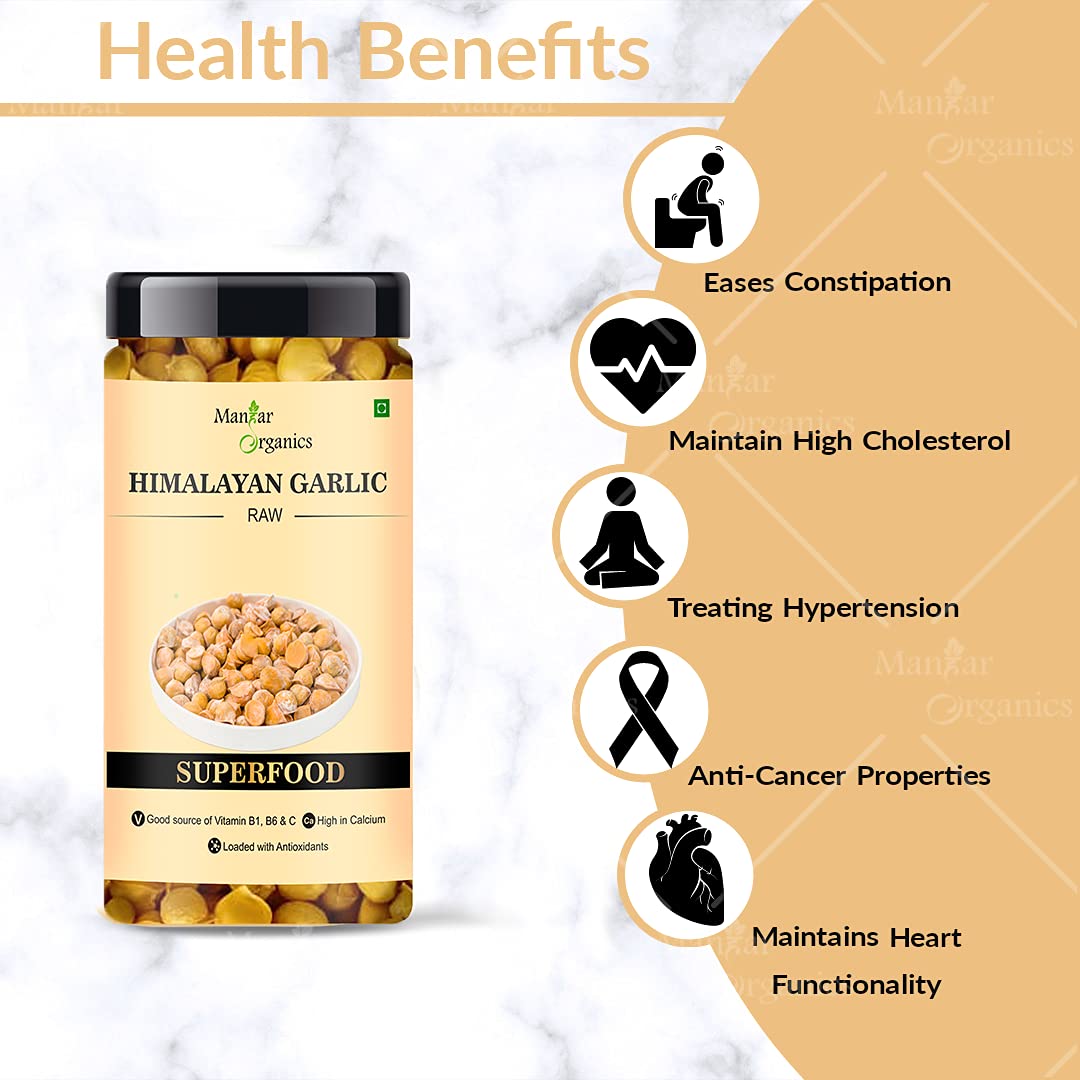ManHar Organics Kashmiri Garlic (Lehsun) Jar 120 grams, A Taste Of Himalayan Tradition, Premium Himalayan Single Clove Garlic For Strong Immunity & Diabetes - Image 4 thumbnail