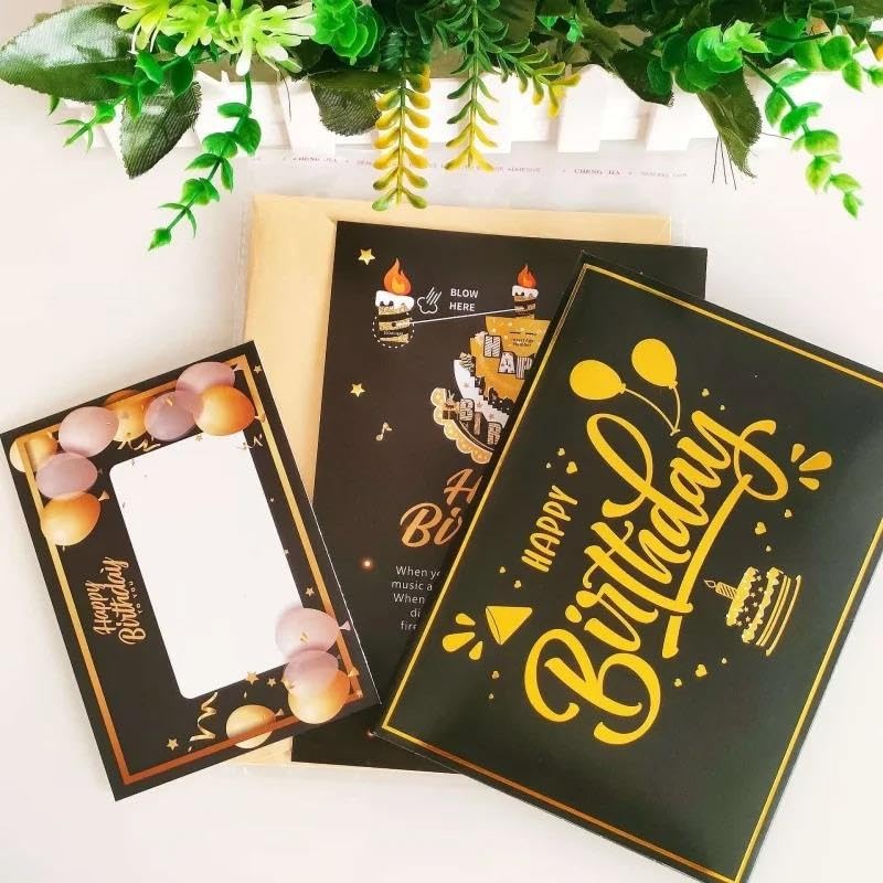 Carte de joyeux anniversaire gâteau pop-up 3D feu d'artifice