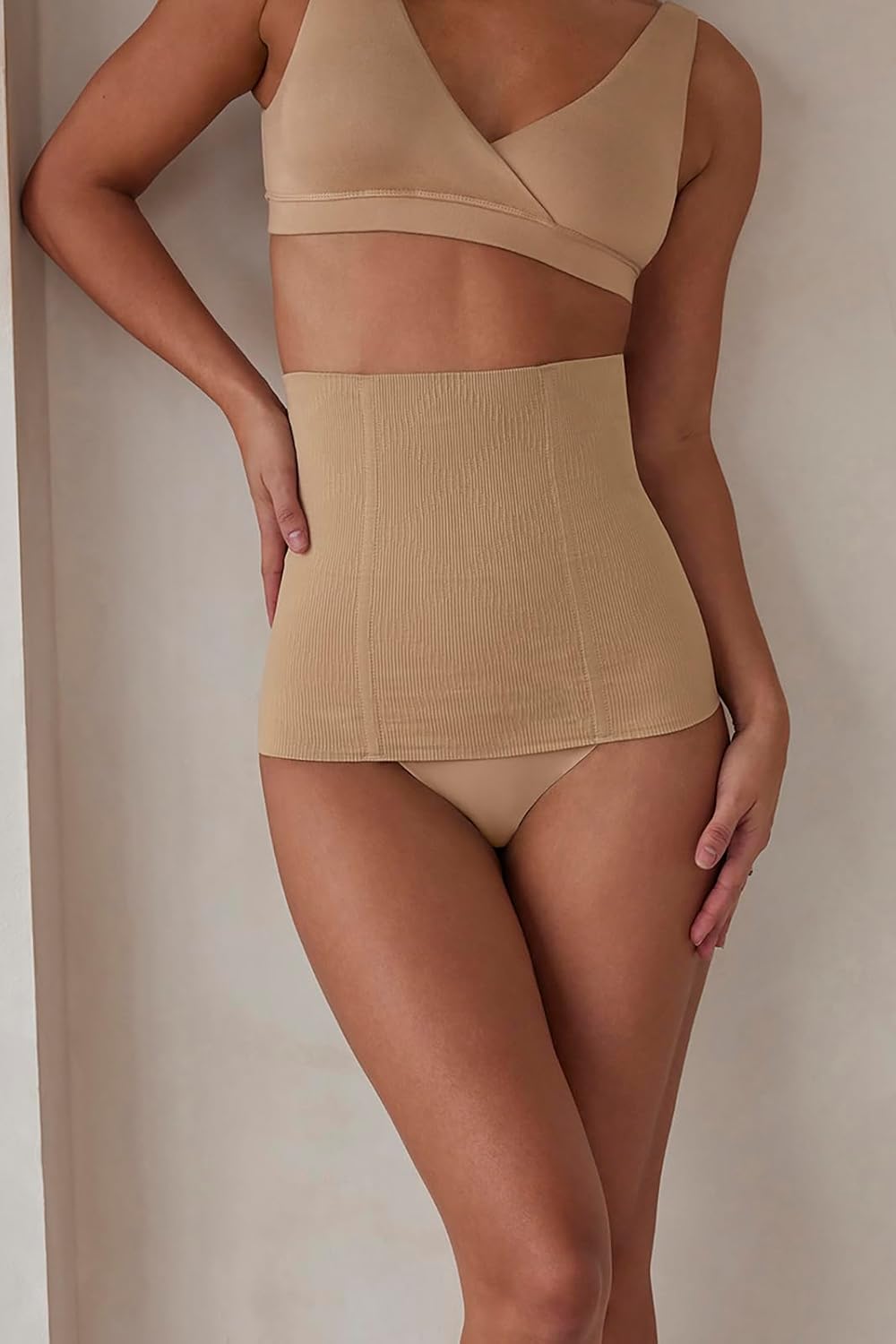 BUMPSUIT Postpartum Waist Trainer for Women Lower Belly Fat, Seamless Elastic Fabric Pull Up Style Tummy Control Shapewear - Image 5