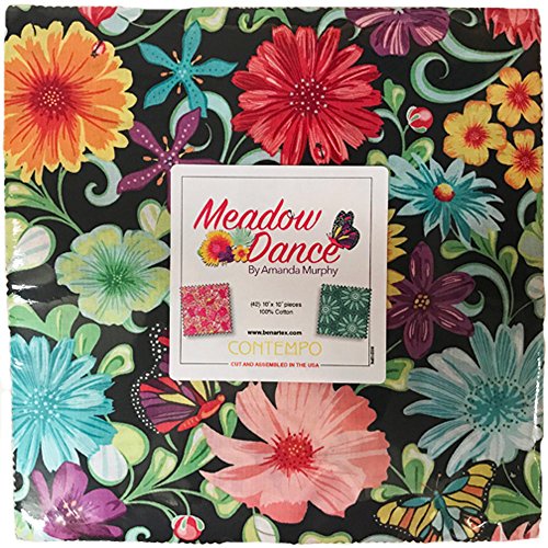 Amanda Murphy Meadow Dance 10X10 Pack 42 10-inch Squares Layer Cake Benartex