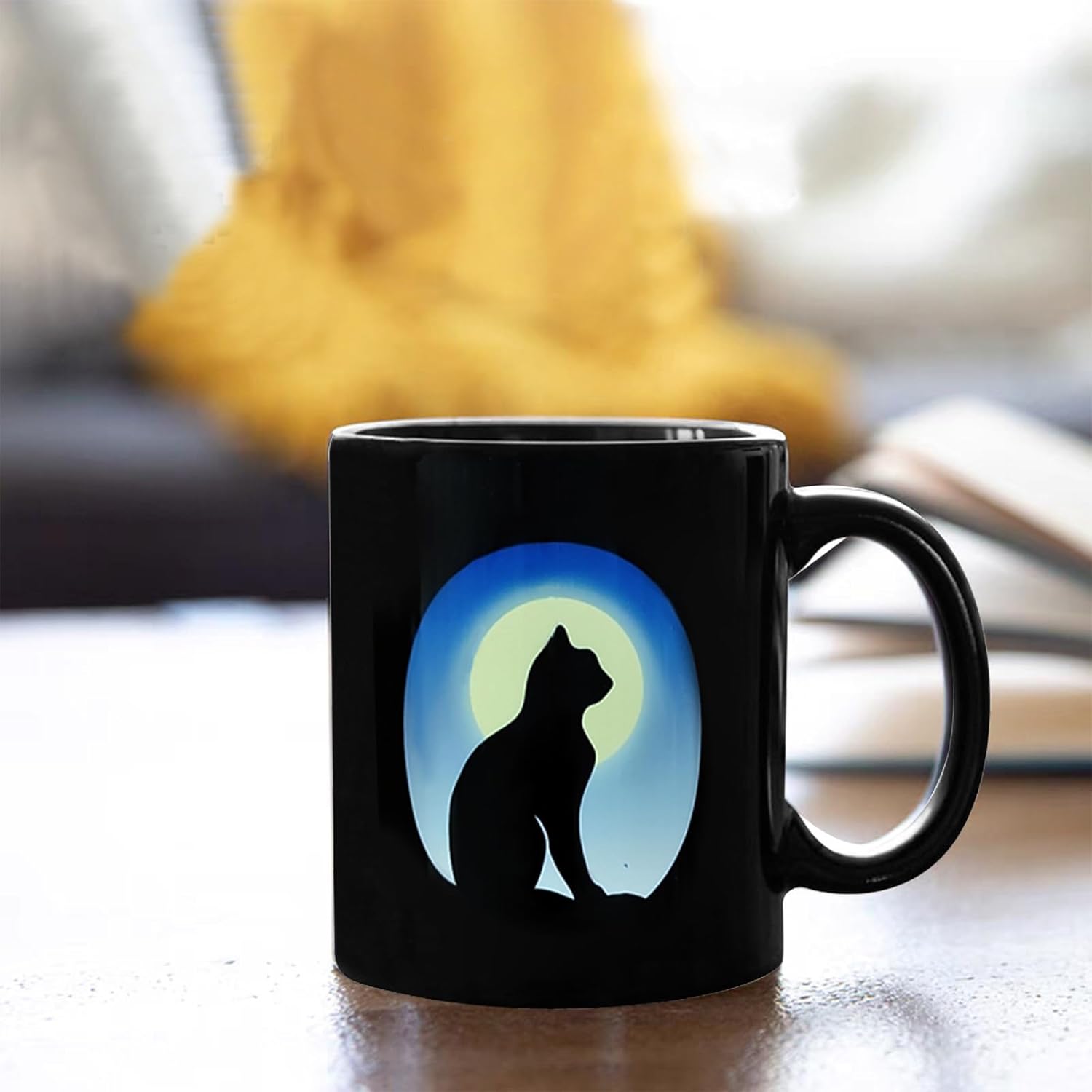 Black cat Mug, Cat Mugs for Cats Lovers, Cats Mug, Cute Halloween Gifts,Funny Mugs for Woman, Funny Coffee Cup, Unique Lovers Gifts, Cute Ceramic Tea Cup Gift for Mom, Dad, Women and Men - Image 4