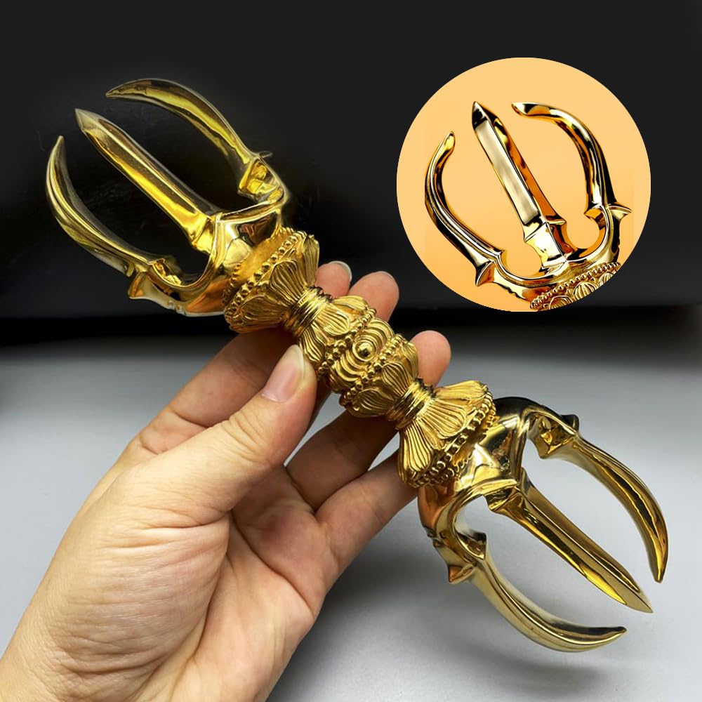 Amazon｜三鈷杵 さんこしょ 縁起物 金剛杵 こんごうれい 金剛鈴 仏具